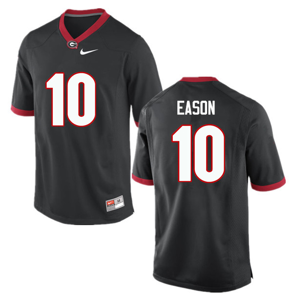 Men Georgia Bulldogs #10 Jacob Eason College Football Jerseys-Black